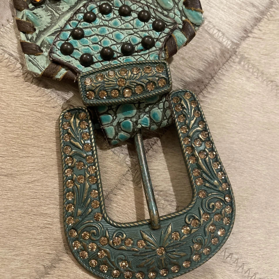 KurtMen Belt - Turquoise Vintage / Small to Medium - Image 2 of 4