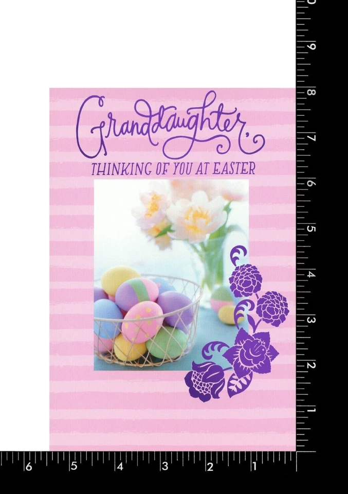 Cartão de Páscoa amorosa para neta, pensando em você por Hallmark + envelope - Imagem 3 de 4