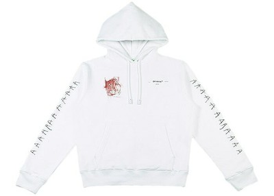 basquiat hoodie white