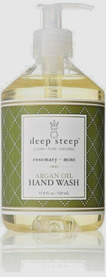 Deep Steep Rosemary-Mint Argan Oil Hand Wash Liquid Soap 17.6 oz