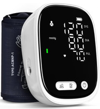Rechargeable Blood Pressure Monitor Upper Arm L Cuff LED 90 Memories - BRAND NEW