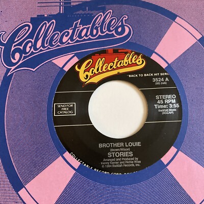 Stories 45 Brother Louie / What Comes After NEW reissue unplayed