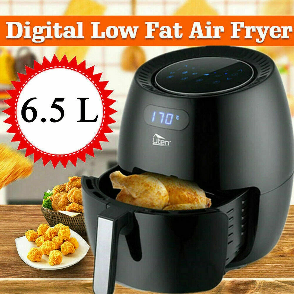 6.5L XL Capacity Air Fryer LCD Screen Non-Stick Coating 1700W 100-200°C
Opens in a new window or tab