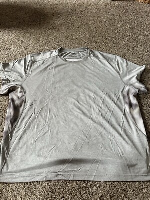 Foundry Mens Gray Short Sleeve Pull Over Active Wear Size 4XL Scoop Neck