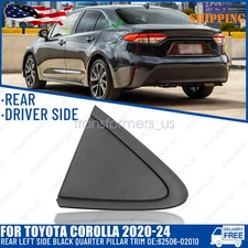 62506-02010 For Toyota Corolla 2020-24 Rear Left Side Black Quarter Pillar Trim