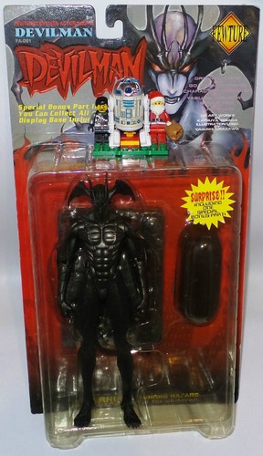 DEVILMAN : DEVILMAN CARDED ACTION FIGURE MADE BY FEWTURE - BLACK VERSION - Picture 3 of 9