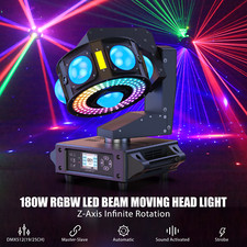 200W 3-Axis Laser Moving Head Light RGBW Stage Lighting 7LED DMX Beam Disco DJ