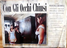 fotobusta lobby card CON GLI OCCHI CHIUSI FRANCESCA ARCHIBUGI SANDRELLI CINEMA
