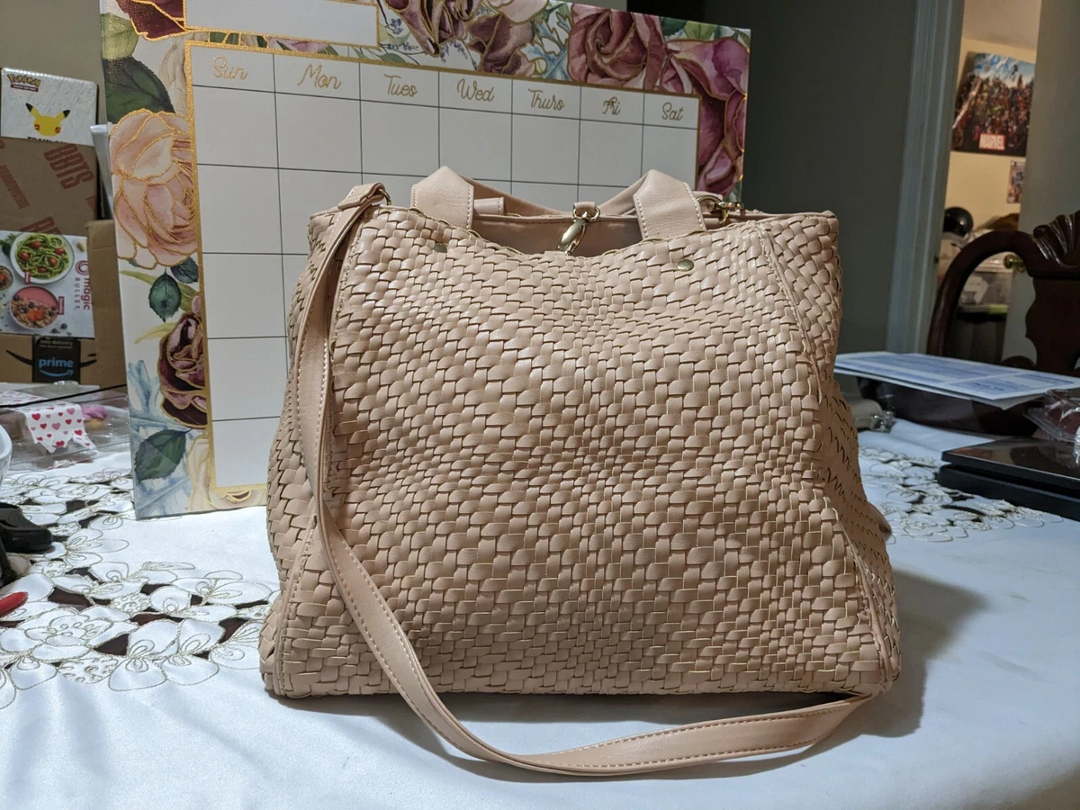 Deux Lux Blush Woven Handbag