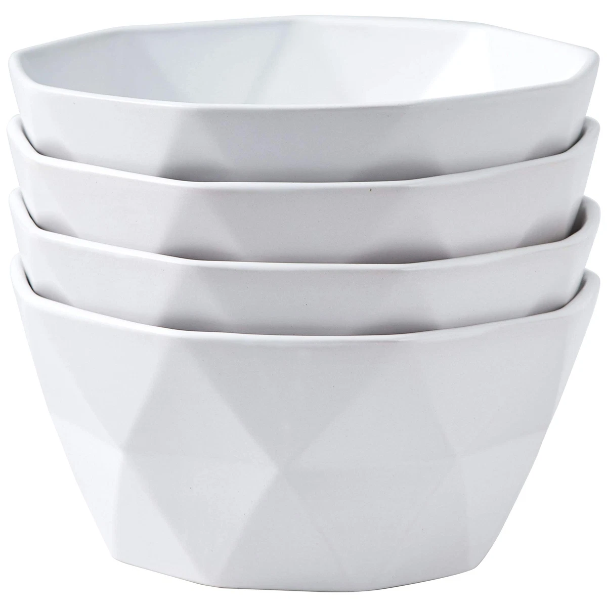 Bruntmor Geometric Matte 30 Oz Oven Safe Cereal Bowls Ceramic