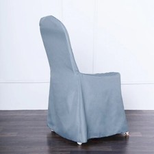 6 Dusty Blue Polyester BANQUET CHAIR COVERS Wedding Party Reception Decorations