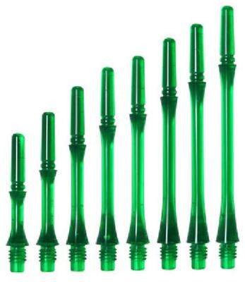 COSMO FIT SHAFT GEAR SLIM-SPINNING DART SHAFTS - CLEAR GREEN - SET OF 3