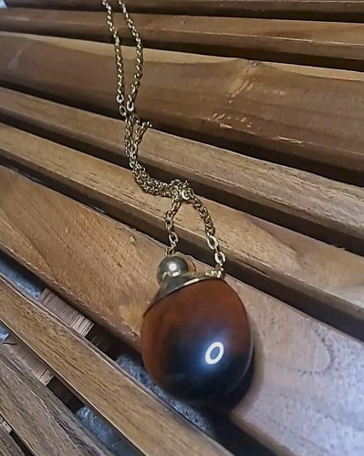 Givenchy Vintage RARE 1977 Perfume Pendant 4G Monogram Logo Tortoise Shell. Mint - Picture 5 of 8