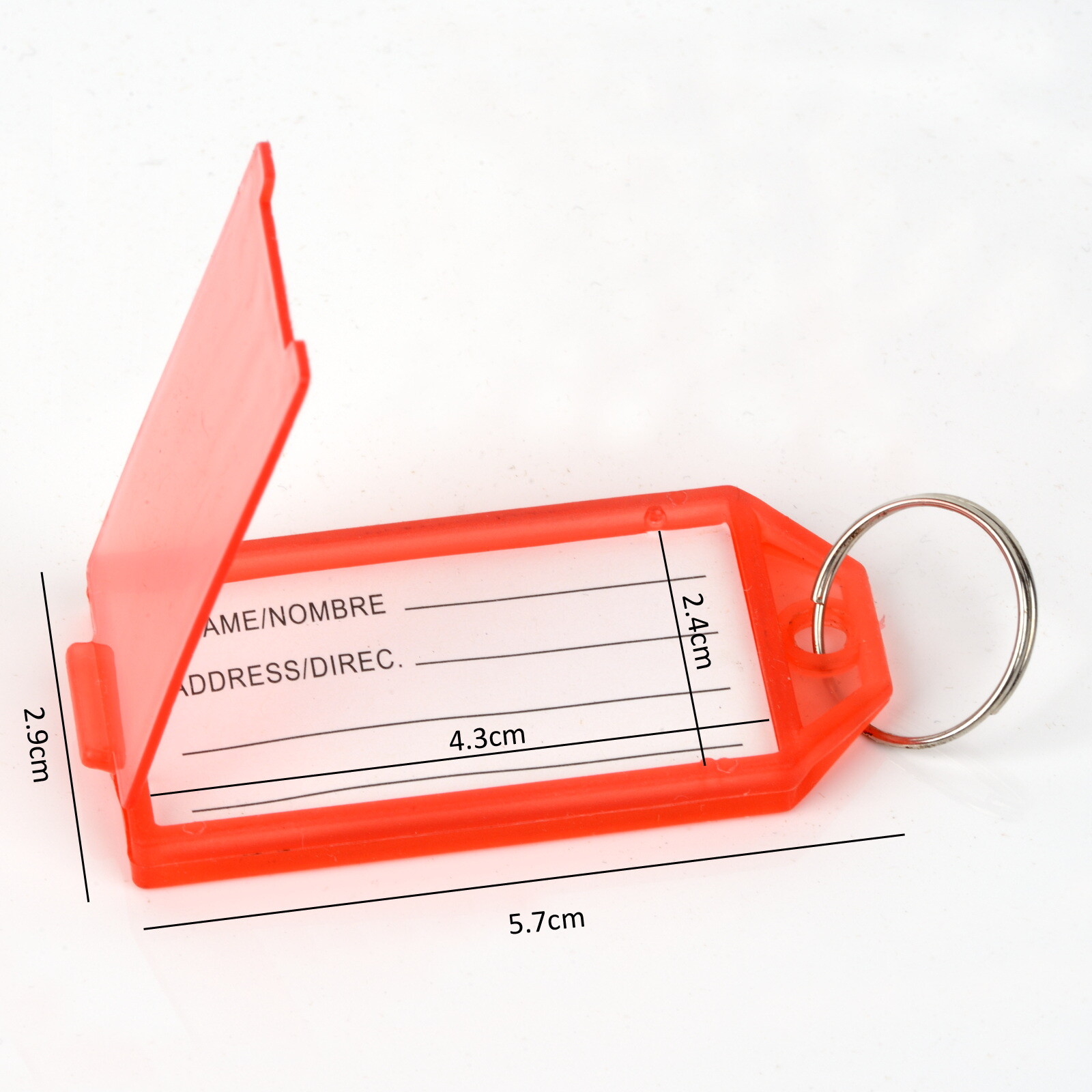 60X Key Rings Indicate Luggage Tag ID Label Travel Suitcase Identity