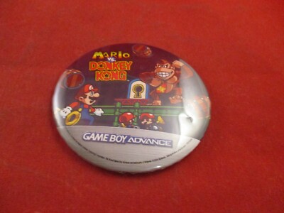 Mario Vs. Donkey Kong Nintendo Game Boy Advance Button Pin Back Promo