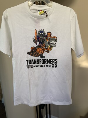 A BATHING APE / TRANSFORMERS/Tシャツ/L/コットン/WHT/プリント s-l400.jpg