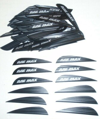 100 AAE Max Stealth 2.7'' BLACK Vanes arizona archery equip arrow fletching