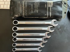 VINTAGE CRAFTSMAN 6-PC COMBINATION WRENCH SET W/POUCH. USA MADE.