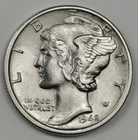 1942 D Mercury Dime FB Brilliant Uncirculated 90% Silver BU FSB