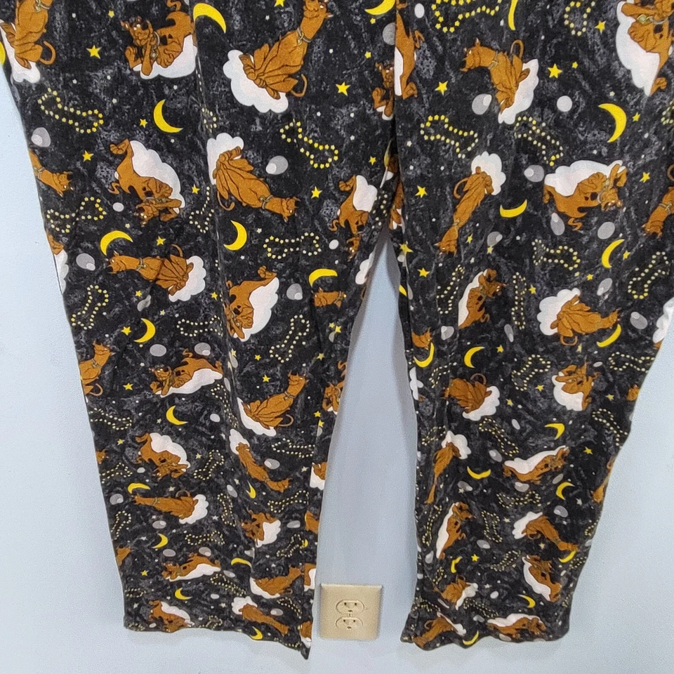 Cartoon Network Scooby Doo Charactor Where are U Mens Pajama Pants Sz XL Black - Image 4 of 4