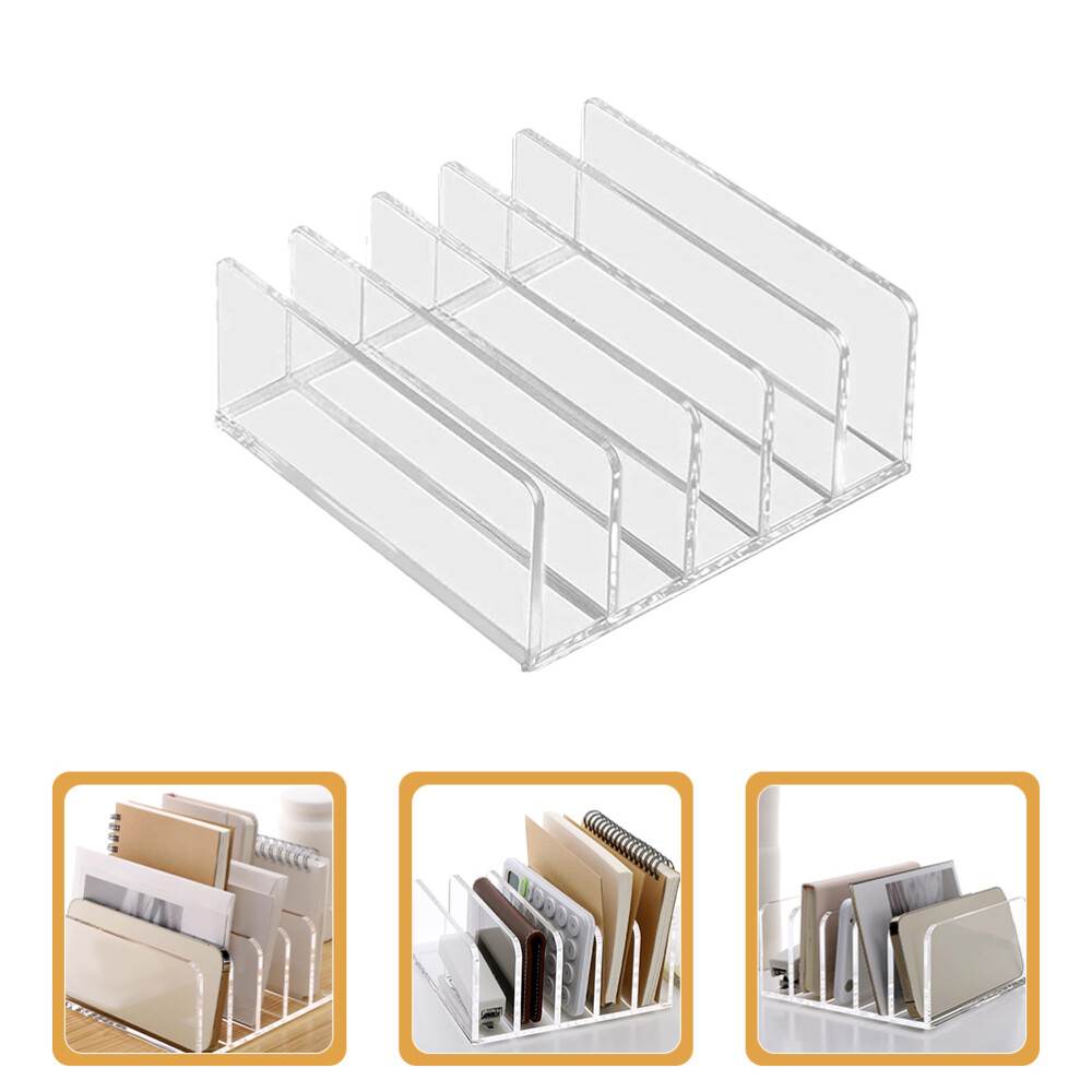 Magazine Holders for Shelves Desk File Organizer Vertical Storage Rack-image