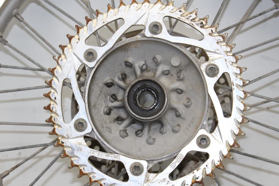 1998 98 YAMAHA YZ125 YZ 125 OEM REAR BACK WHEEL HUB SPROCKET SPOKES RIM TIRE - Image 2 of 4