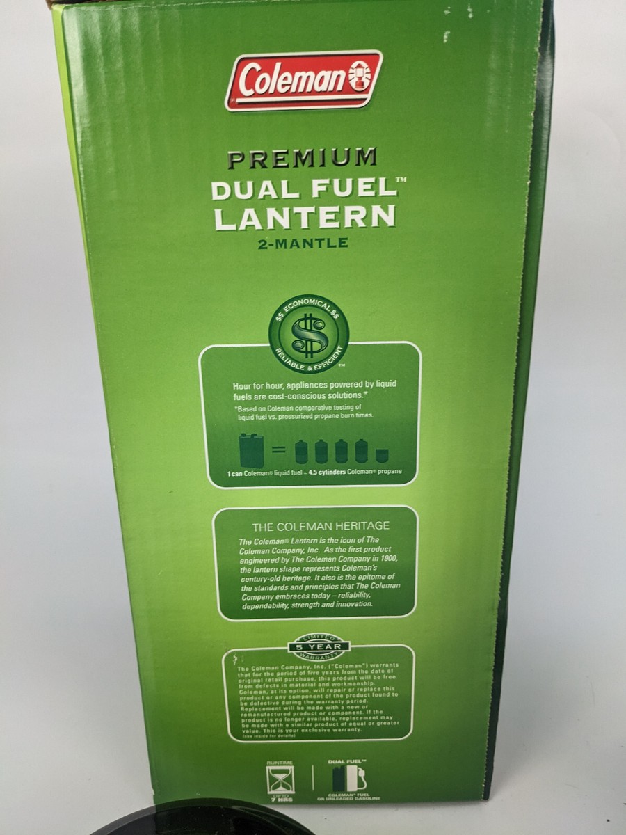 Coleman Premium Dual Fuel 2-Mantle Lantern - 285 USA 2006 Coleman Premium Dual Fuel 2-Mantle Lantern - 285 USA 2006