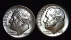 1955-P  D 10C Roosevelt Dime (2  Coins) BU 90% Silver 26ctt0111-6