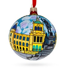 Statue of St Wenceslas, Prague, Czech Republic Glass Ball Ornament 4 Inches