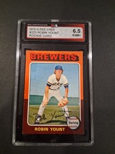 1975 OPC #223 ROBIN YOUNT ROOKIE CARD KSA 6.5 EX+ - NMT