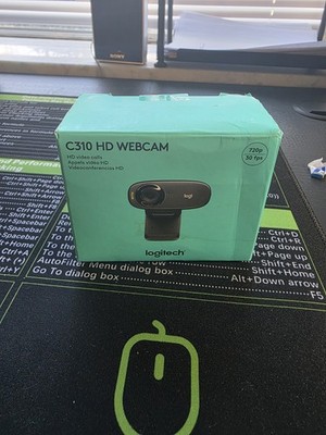 NEW Logitech C310 HD Webcam Black, 720p 30fps Brand New Sealed  - Damaged Box