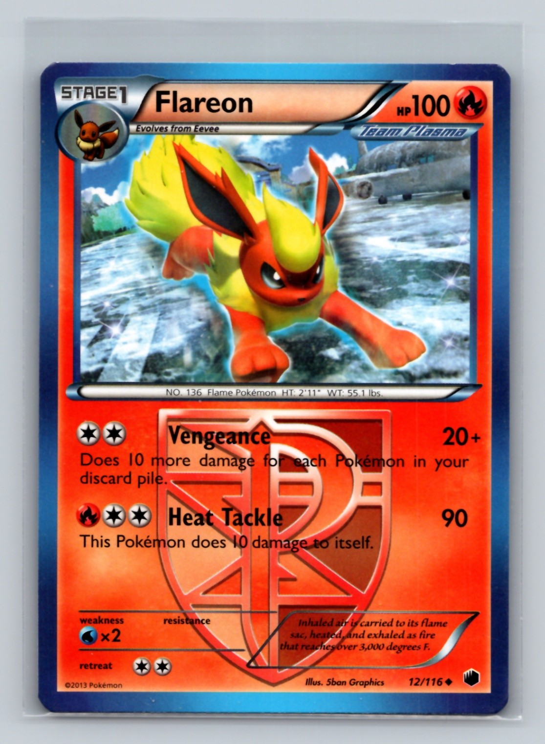 Flareon (Team Plasma) Uncommon Plasma Freeze 12/116 NM