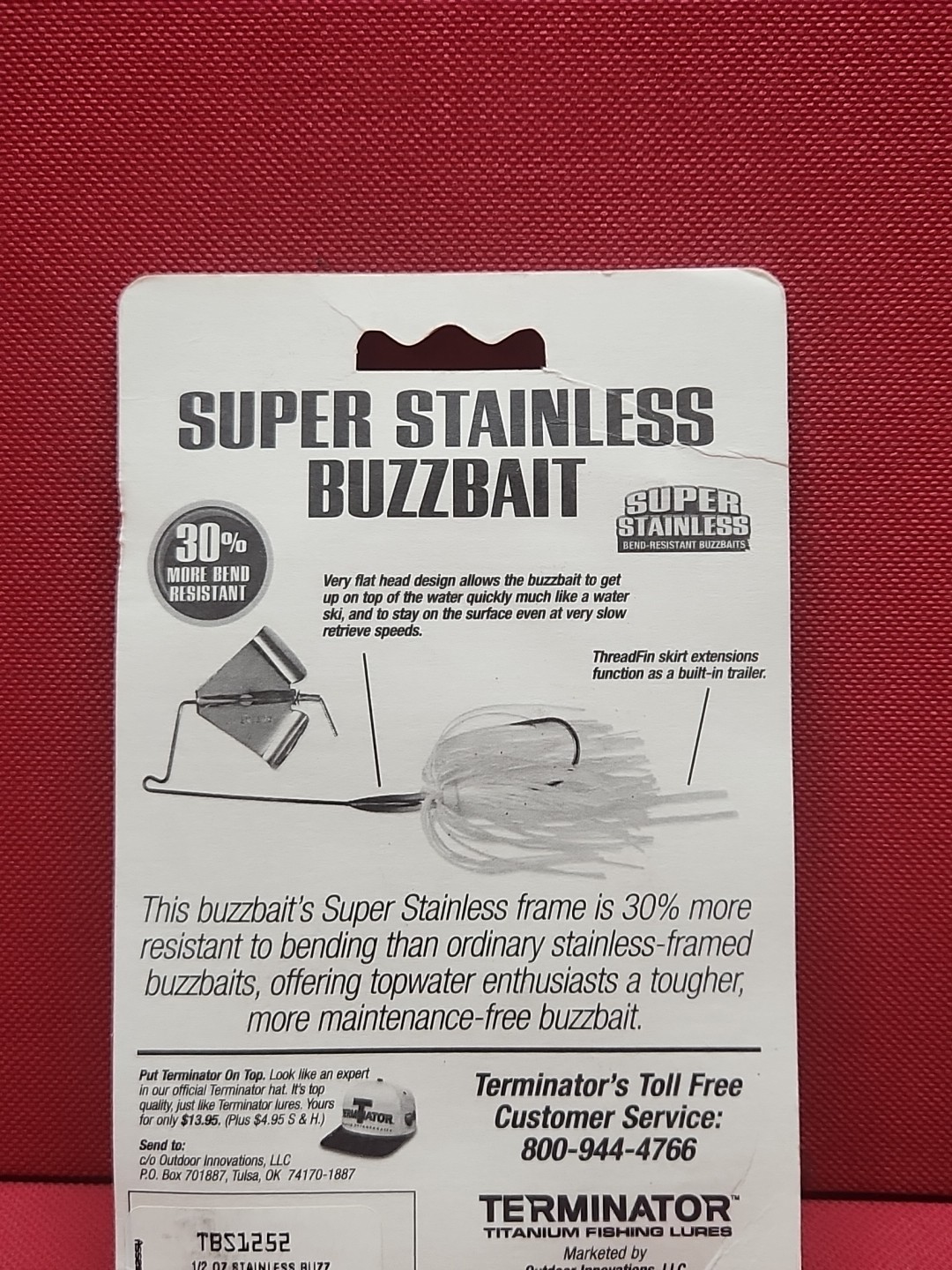 RARE Terminator SUPER STAINLESS Series 1/2 oz Original Buzzbait NEW VINTAGE Orig - Image 9