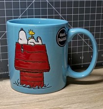 20oz SNOOPY & WOODSTOCK Coffee Mug Silver Buffalo Peanuts Charlie Brown 