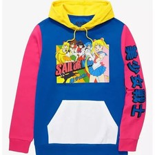 Pretty Guardian Sailor Moon Sailor Guardians Group Portrait Color Block Hoodie