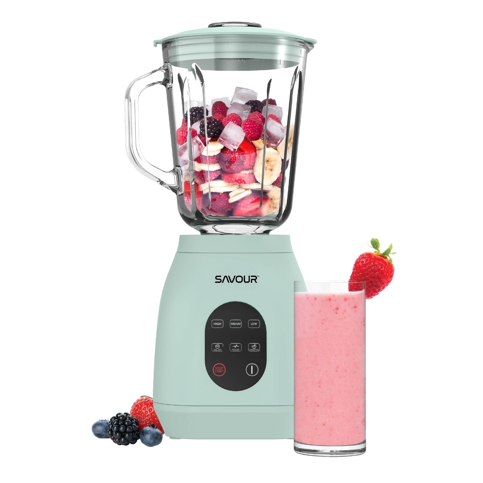 500W Touchscreen Smoothie Blender &ndash; 50Oz Ice Crushing Coun