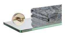 JQK Bathroom Tempered Glass Shelf Shower Storage 20"X5" Brushed Champagne New