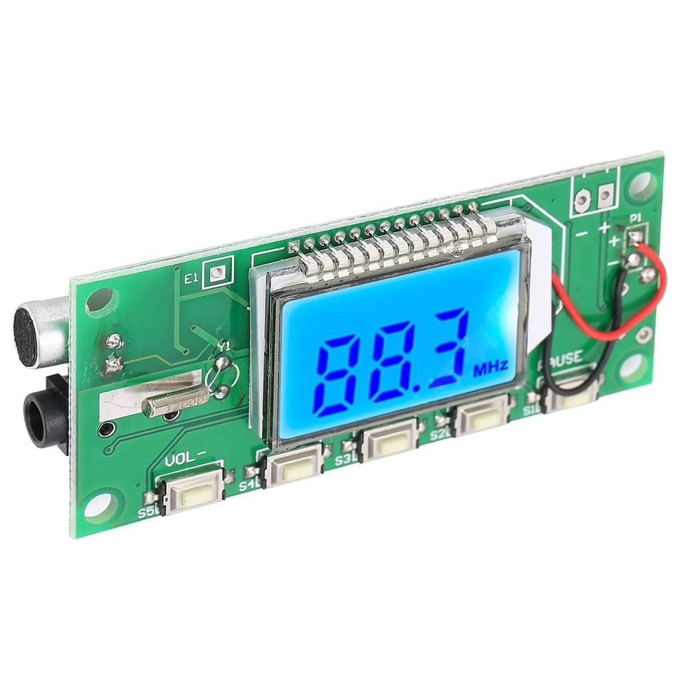 FM Radio Projects Module With LCD Display Board 3-5V Mono/Stereo Mode ...