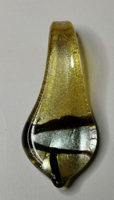 Bastelfabrik Glas Anhänger Blattform 40mm Auswahl 4 Farben Schmuckherstellung