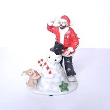 Vintage Flambro Emmett Kelly Jr Figurine "Spirit Of Christmas IX" Weary Willie