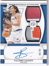 2024-25 Panini NT NBA RMD-PAC No. RMD-PAC Pacome Dadiet Rookie Patch Auto 40/99