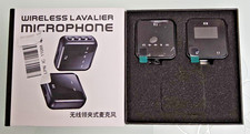 Wireless Lavalier Microphone Clip On Lapel Mic Transmitter Receiver Set Kit NEW