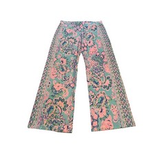READ Lilly Pulitzer Bal Harbour Palazzo Pants Blue Horizon Jungle Sunrise XL