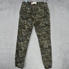 Levi's Jogger Youth Sz 10 25x26 Camo Elastic Cuff Tapered Stretch Twill Pants