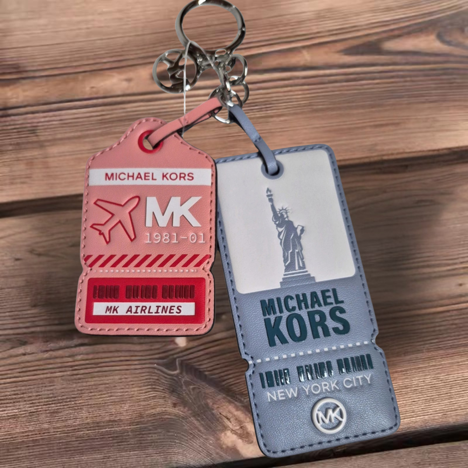 Michael Kors Giftables Luggage Tag MK Key Chain Dark Sangria thumbnail 2