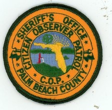 FLORIDA FL PALM BEACH COUNTY SHERIFF CITIZEN OBSERVER NICE 3" PATCH POLICE