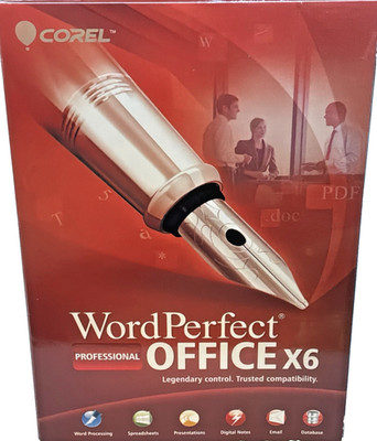 Corel WordPerfect Office X6 Professional DVD Complete Box Handbook Windows 7 8