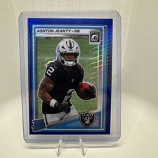 Ashton Jeanty 2025 Donruss Optic Rated Rookie BLUE HYPER PRIZM Raiders #202 RC