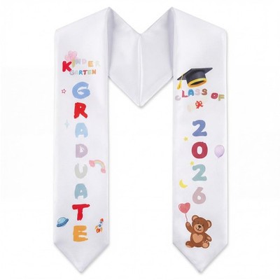 2026 Kindergarten Preschool Graduation Stole Sash 20x4 Inch Graduate Robe