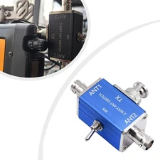 Manual Two Way Coaxial Antenna Switch 1 Input 2 Outputs for Amateur Radio Setup